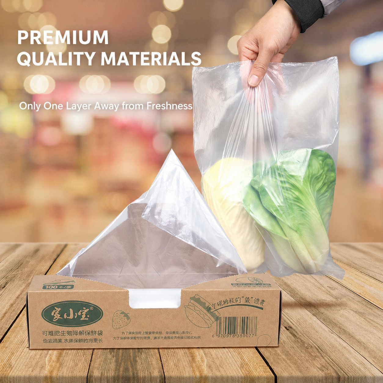 Biodegradable Food Storage Bags on Roll 2