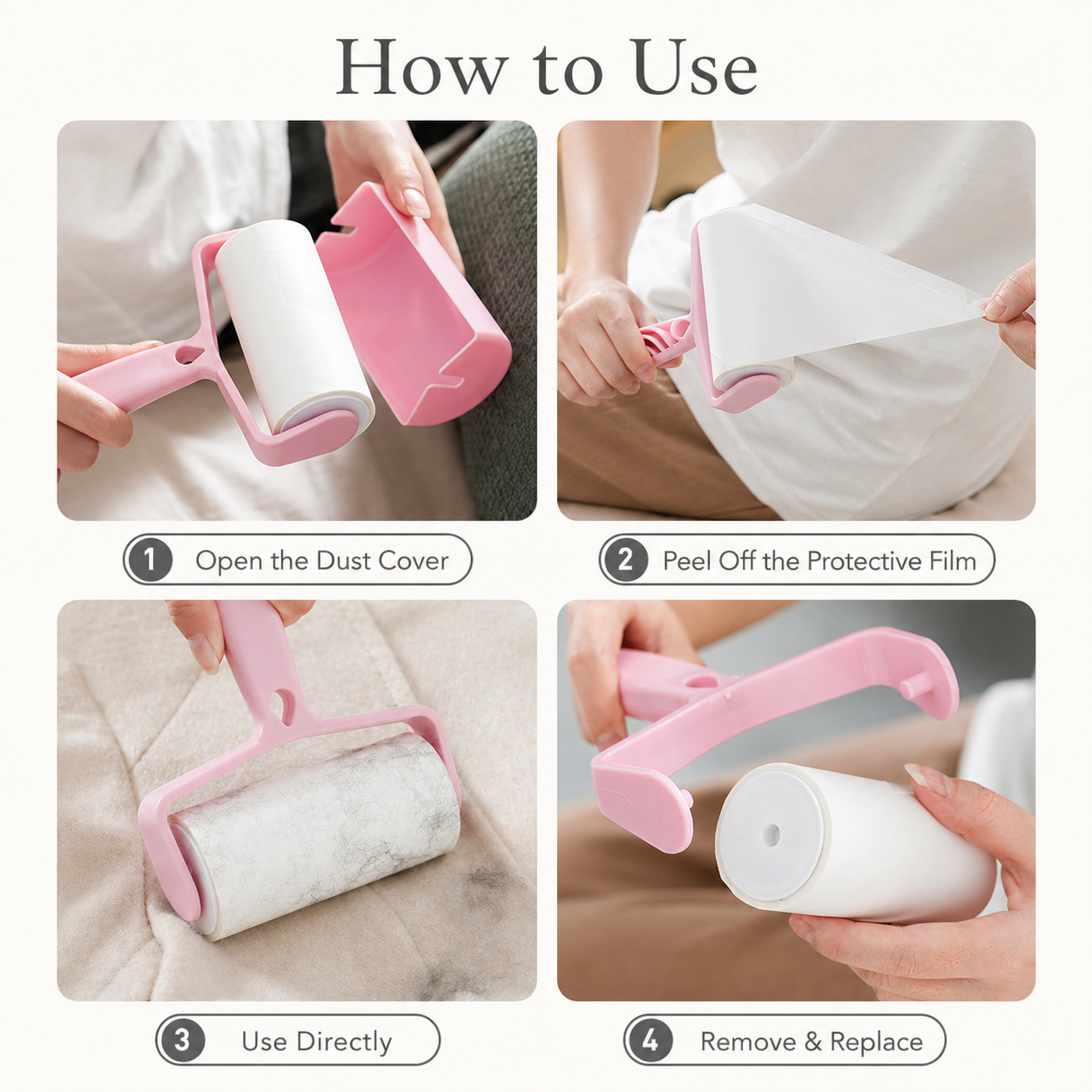 Tear-Off Lint Roller Refill Sheets 5