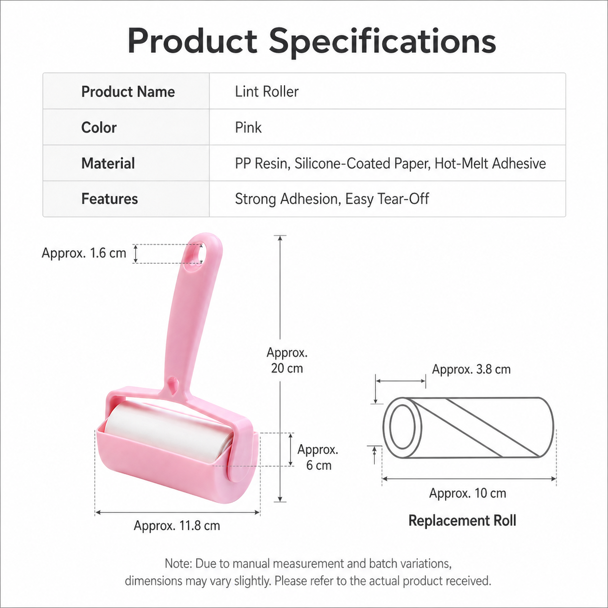 Tear-Off Lint Roller Refill Sheets 7