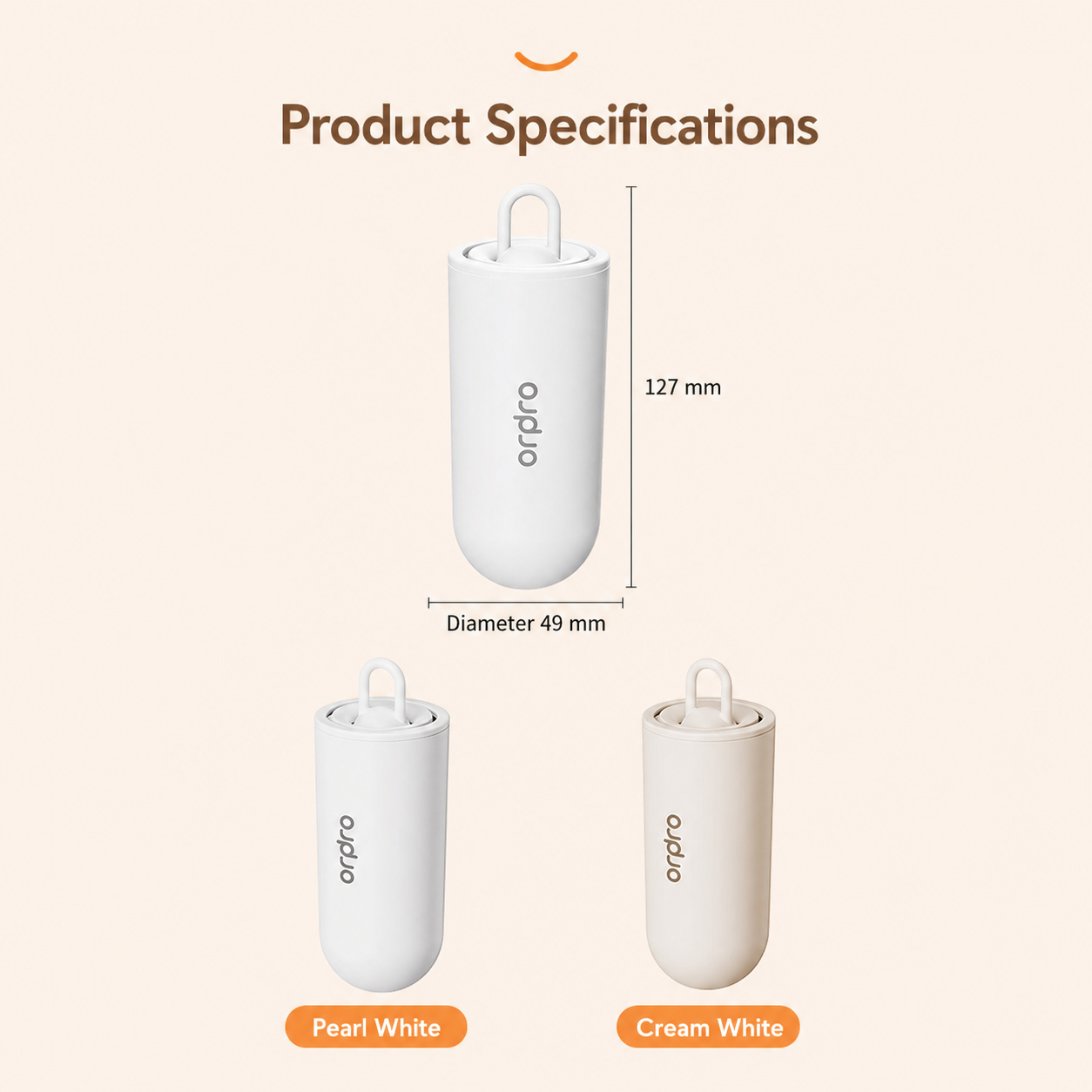 Washable Portable Lint Roller – White/Grey 5