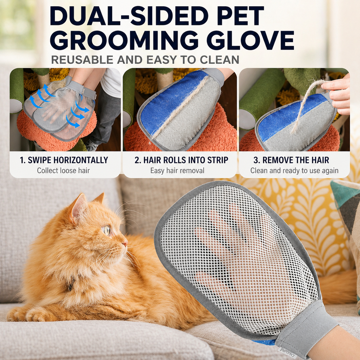 Pet Hair Removal Glove 3