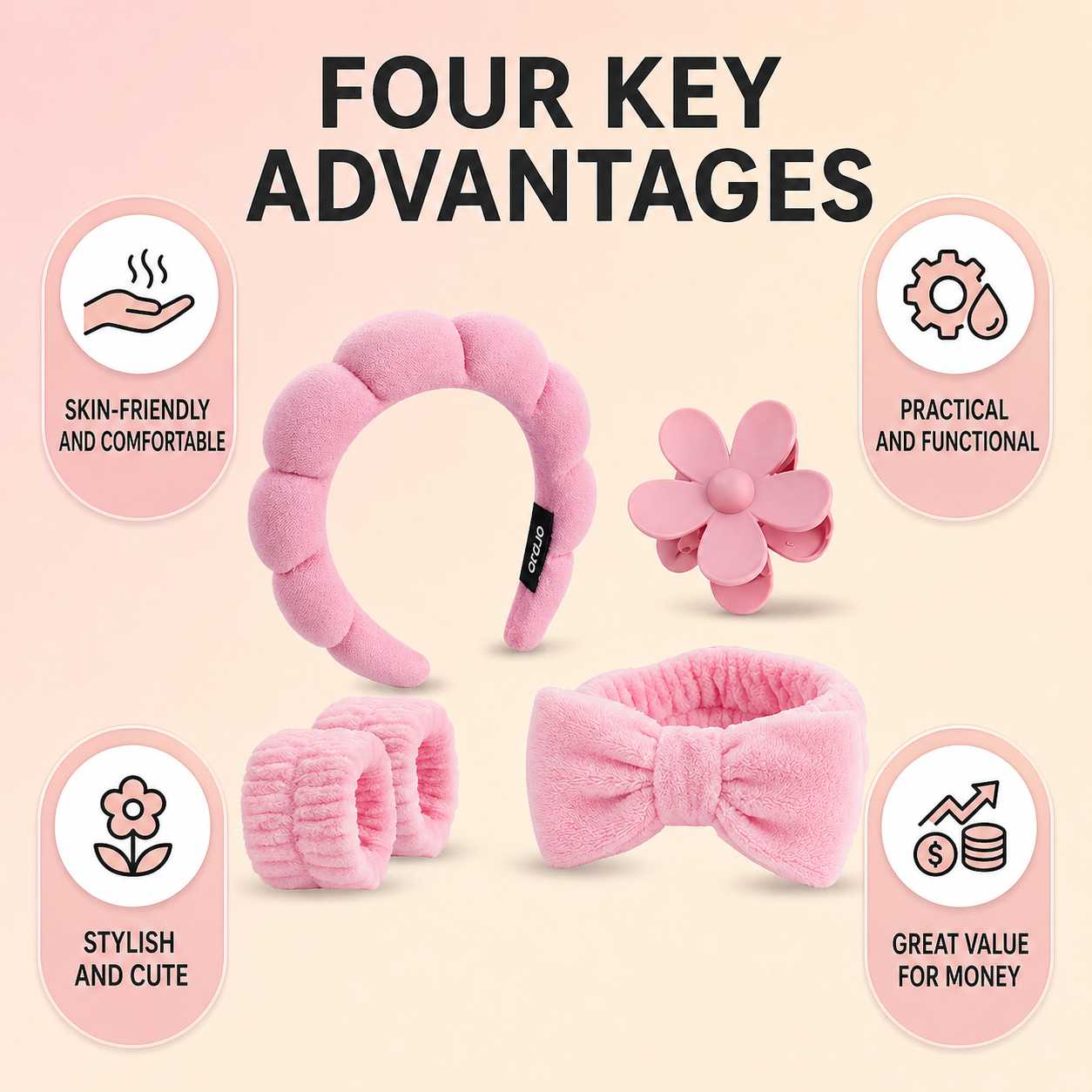Flower Claw Clip Gift Set 3