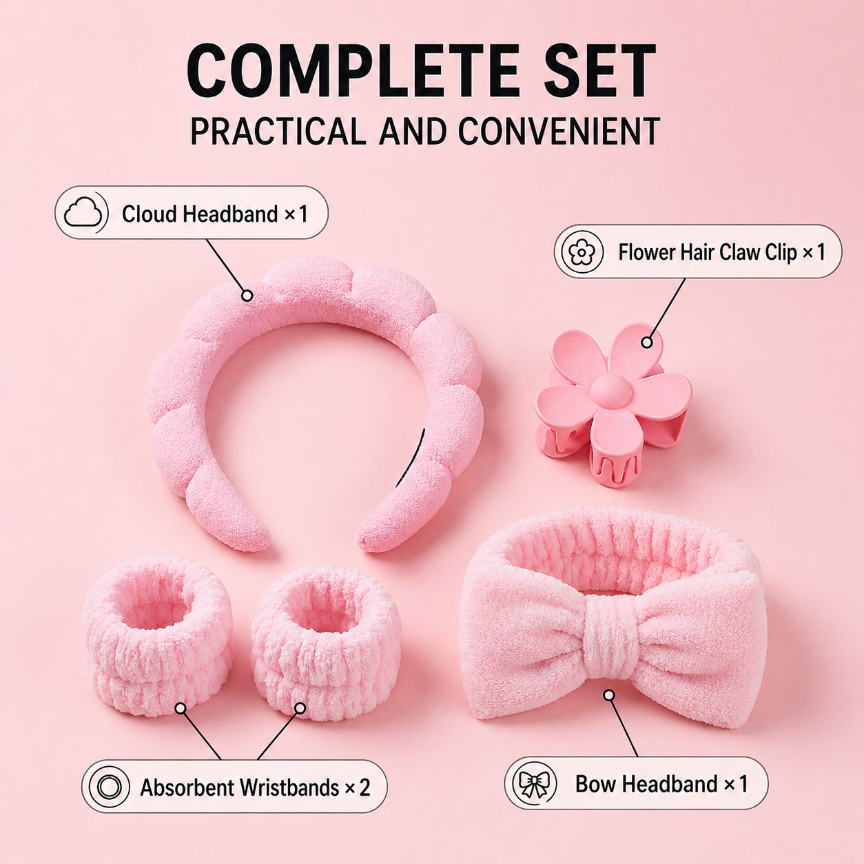 Flower Claw Clip Gift Set 4