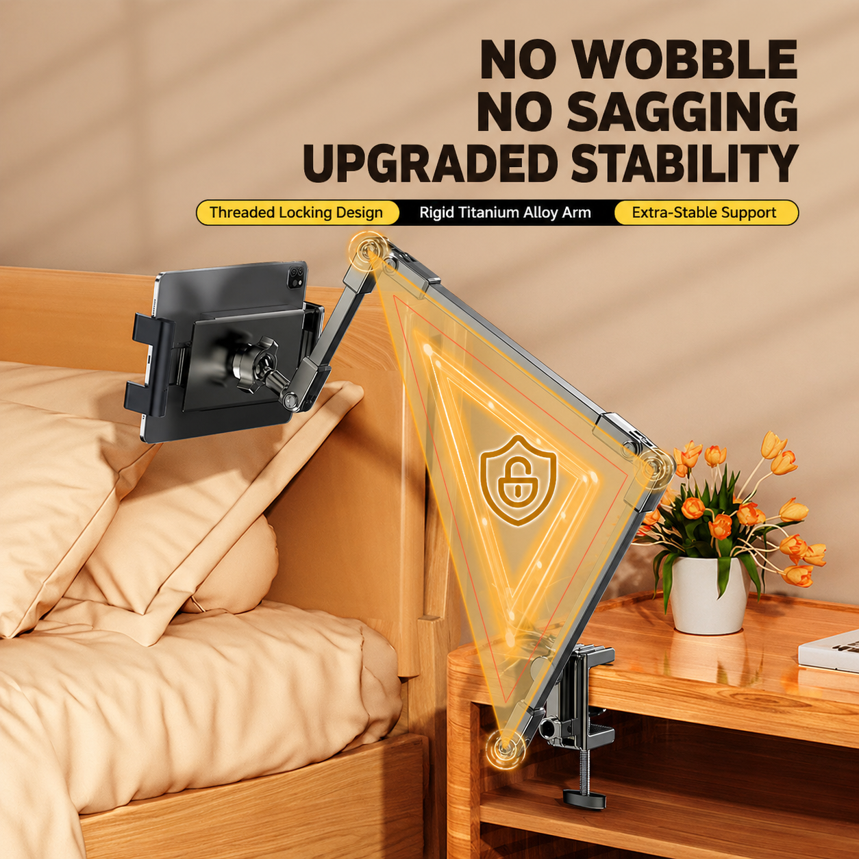 Metal Flexible Bedside Phone Holder 2