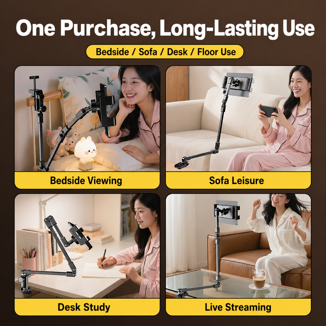 Metal Flexible Bedside Phone Holder 4