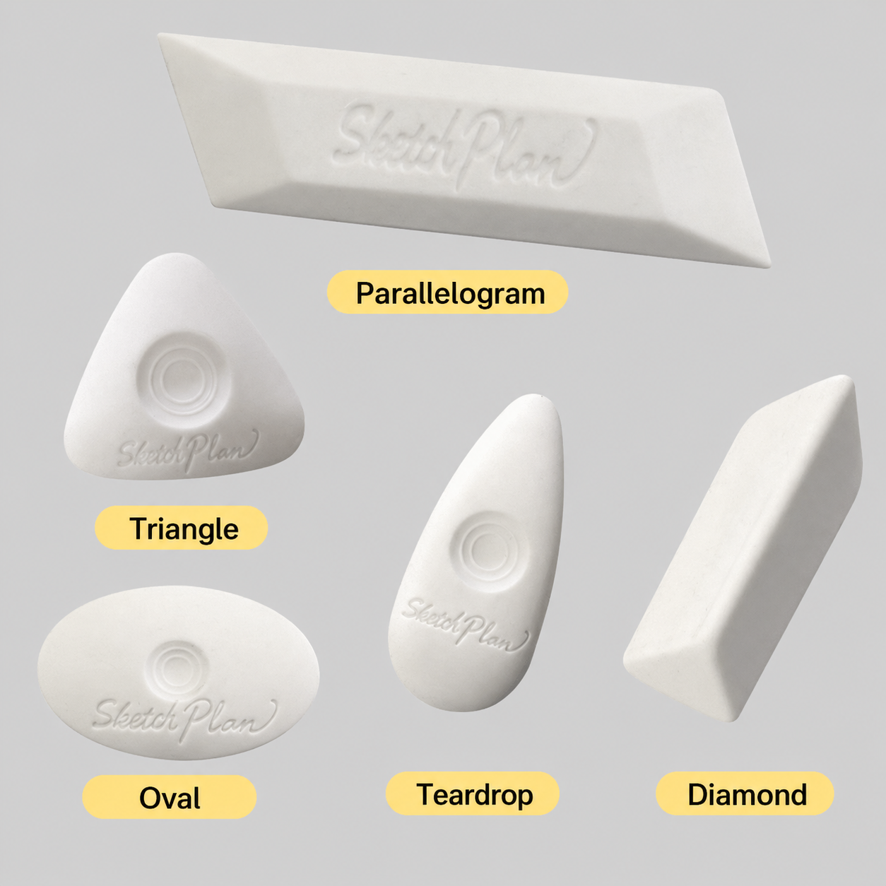 TPR Sketch Erasers 5