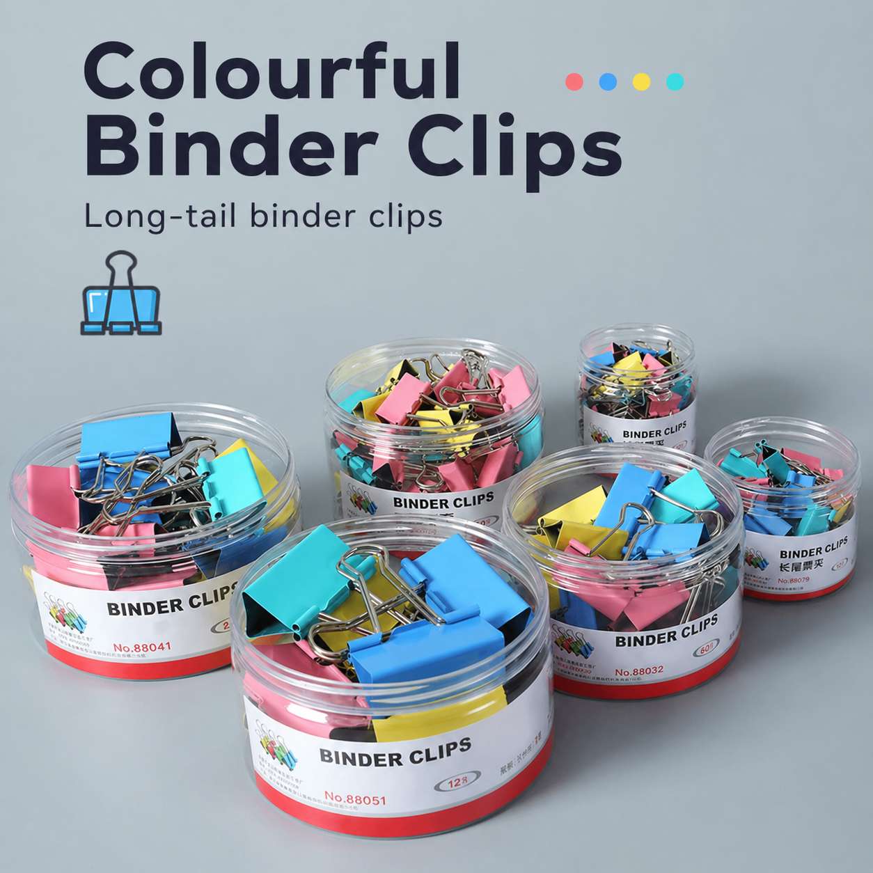 Colourful Binder Clips 2