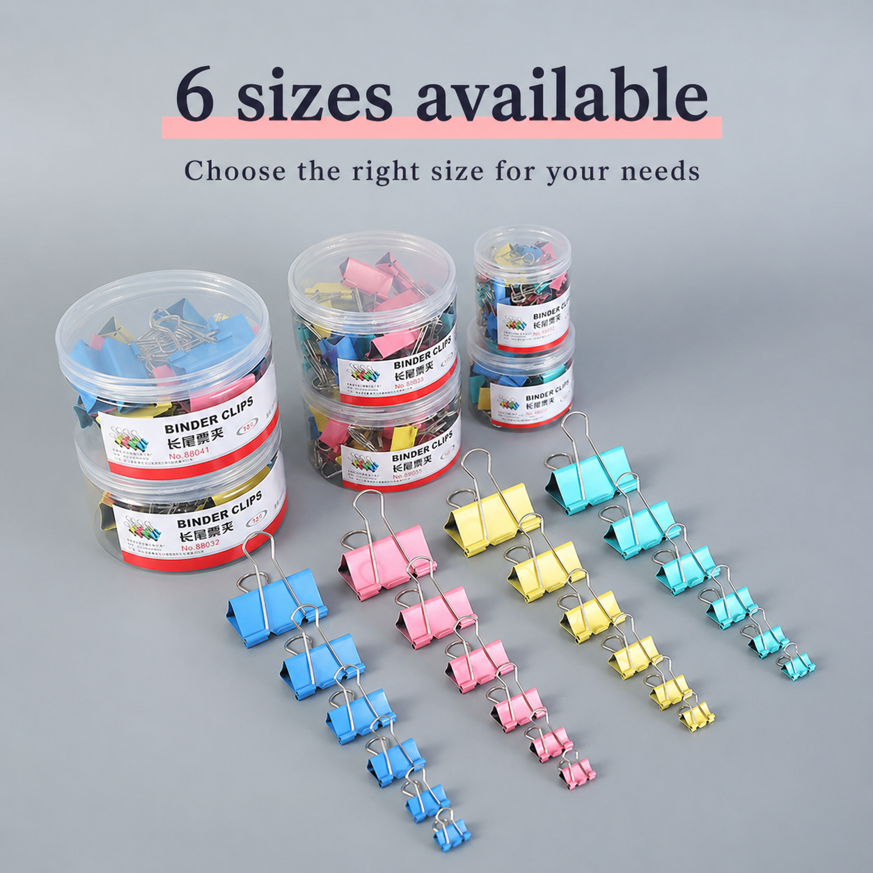 Colourful Binder Clips 4