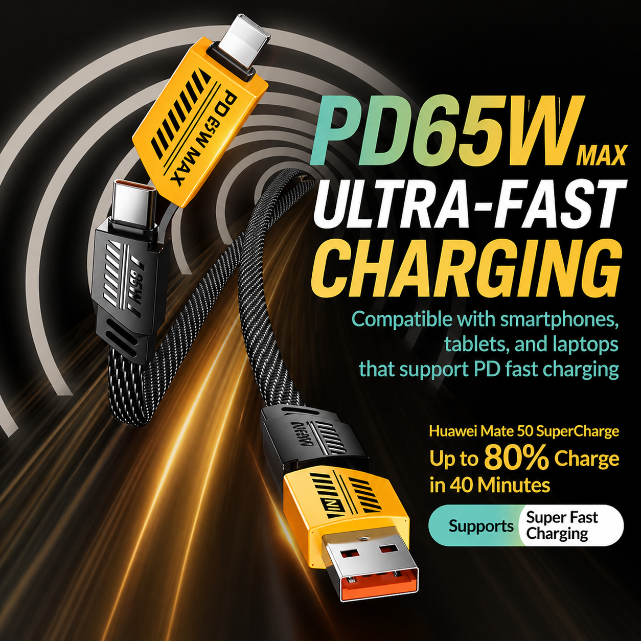Fast Charging Cable – 4-in-1 & Dual Type-C Options 2