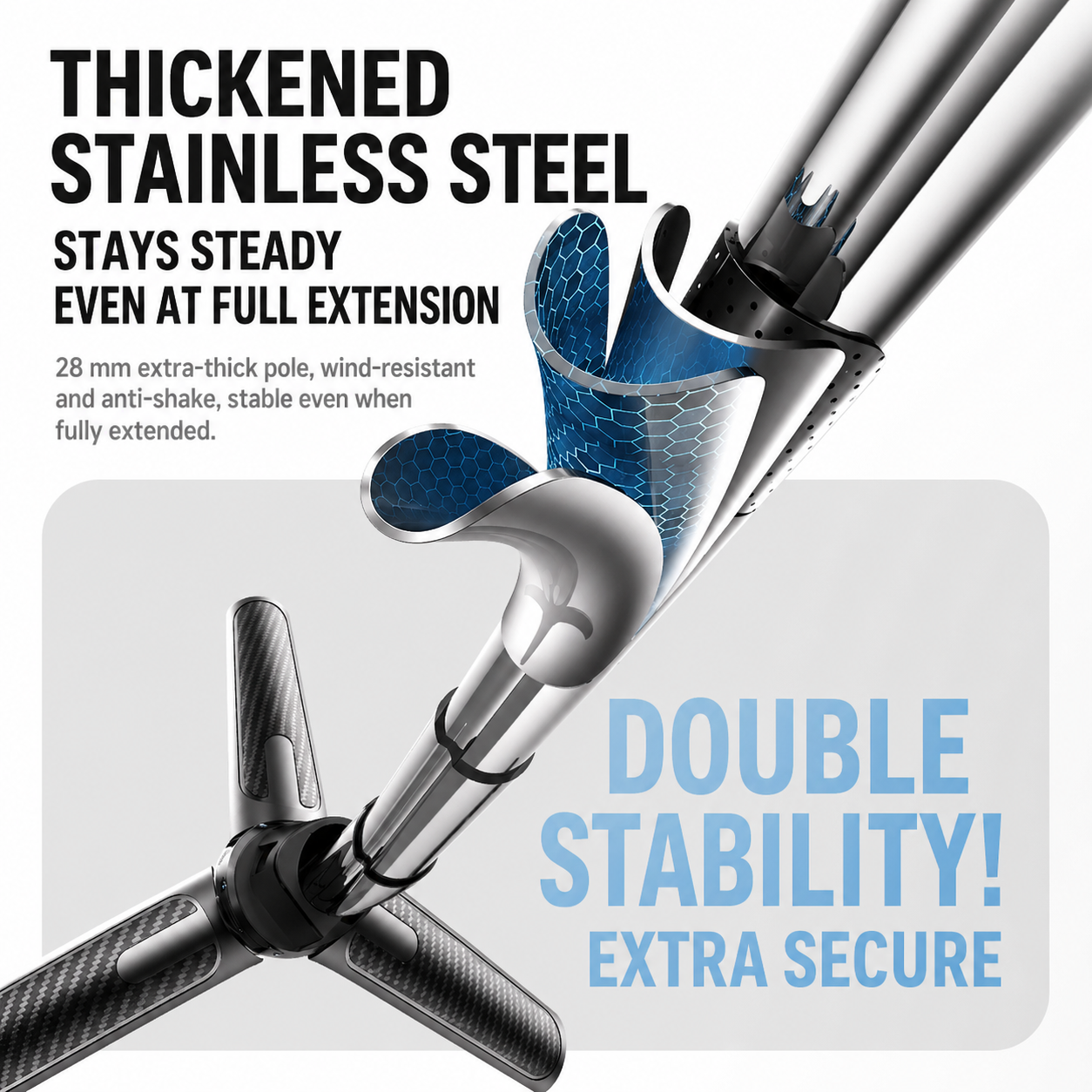 1m/1.3m Bluetooth Selfie Stick Tripod 4
