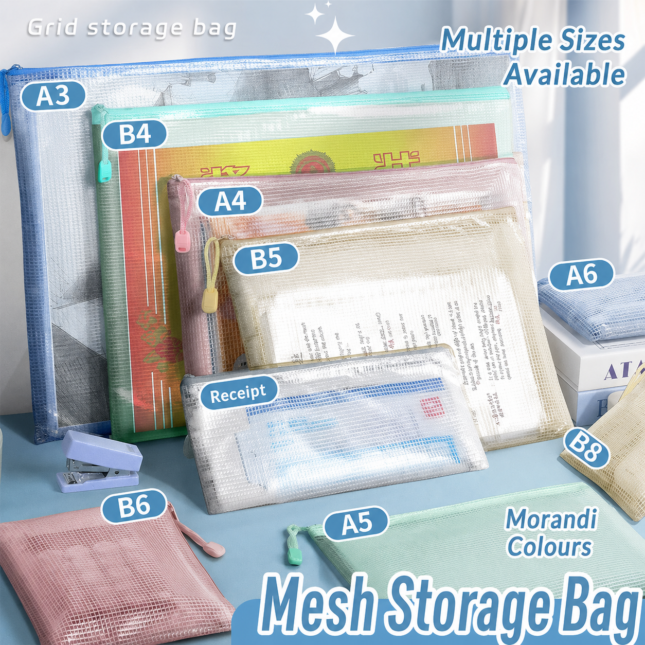 Mesh Zip Document Storage Bags 2