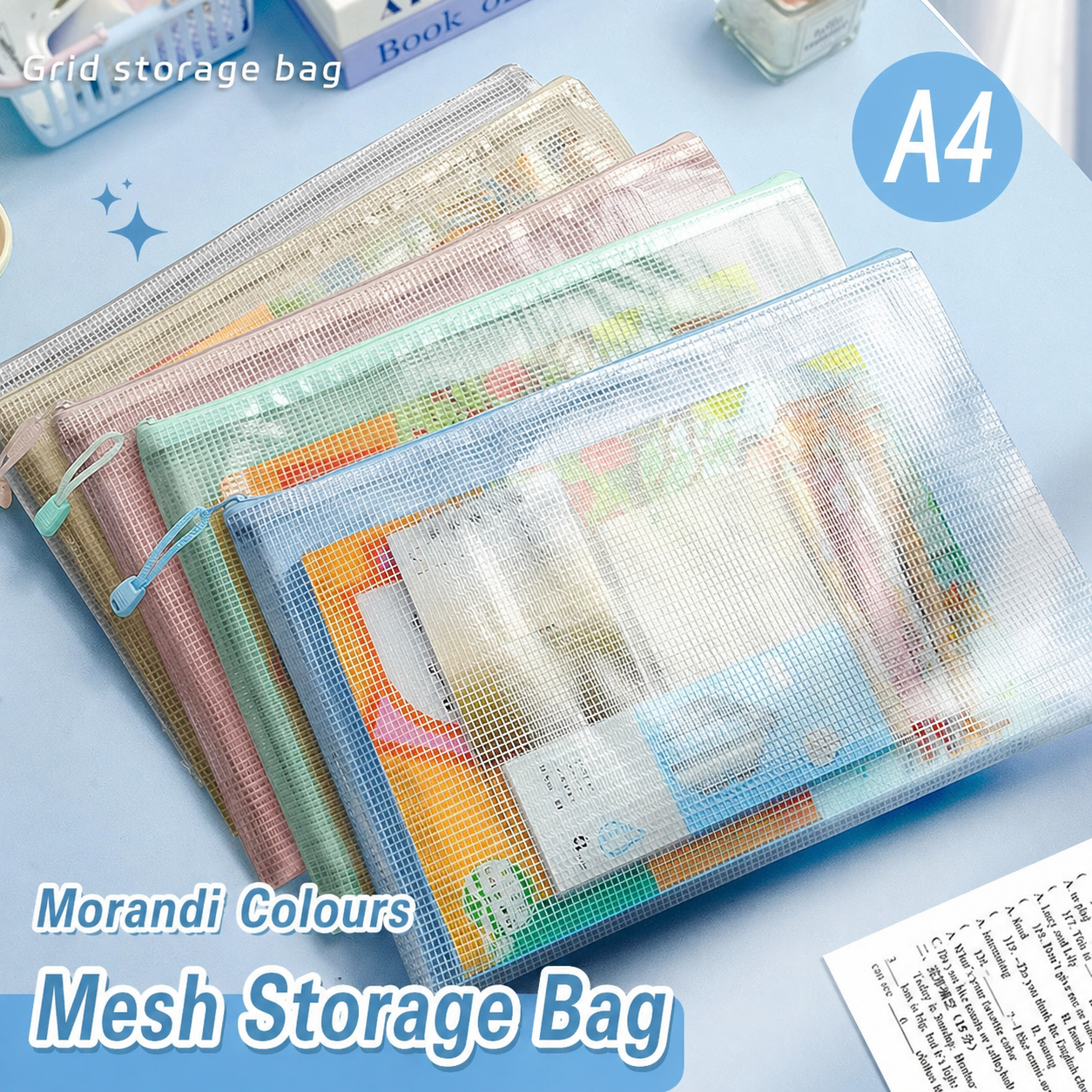 Mesh Zip Document Storage Bags 3