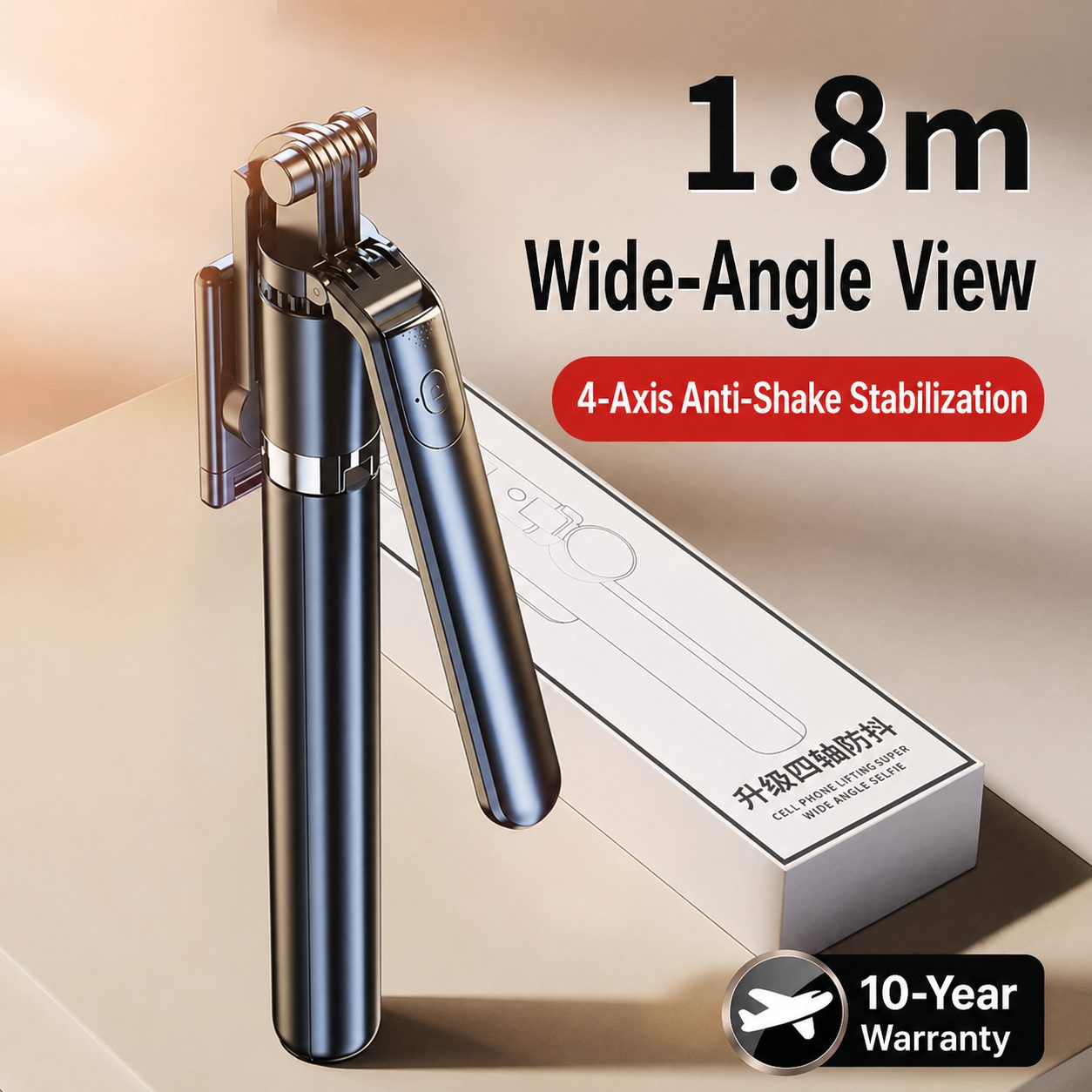 Stabilised Selfie Stick Tripod 2