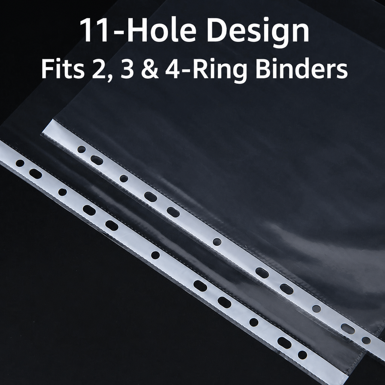 11-Hole Clear Punched Pockets – 20 pcs 4