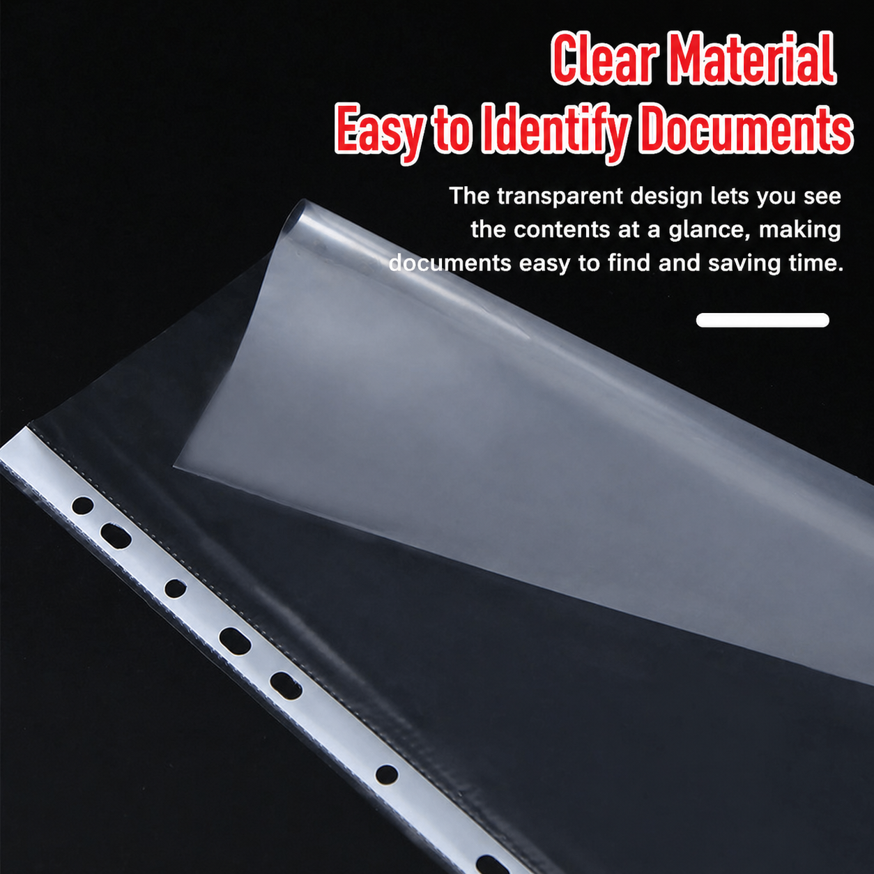 11-Hole Clear Punched Pockets – 20 pcs 5