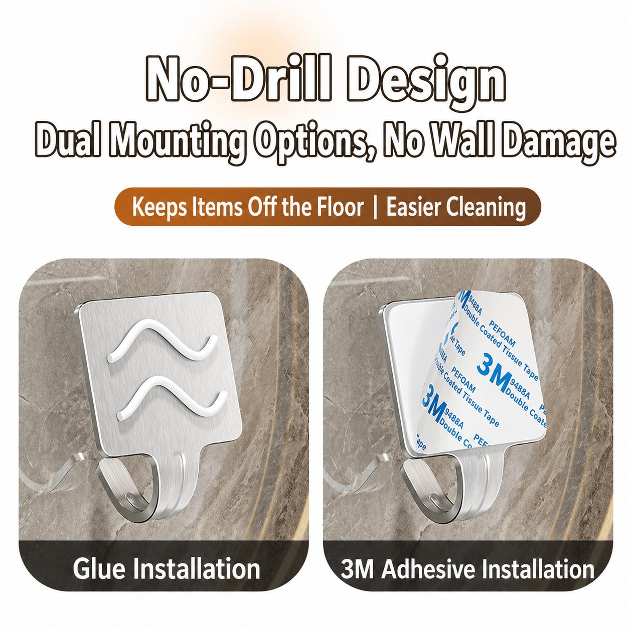 SUS304 Self-Adhesive Wall Hooks 4
