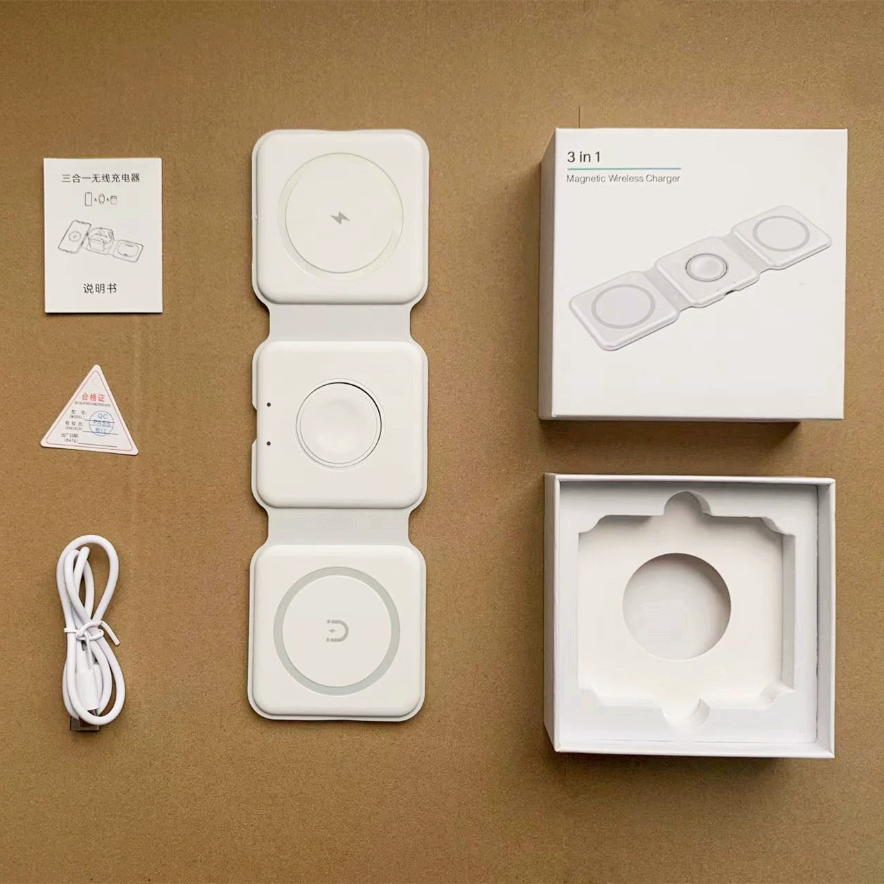 15W 3-in-1 Magnetic Wireless Charging Stand 3