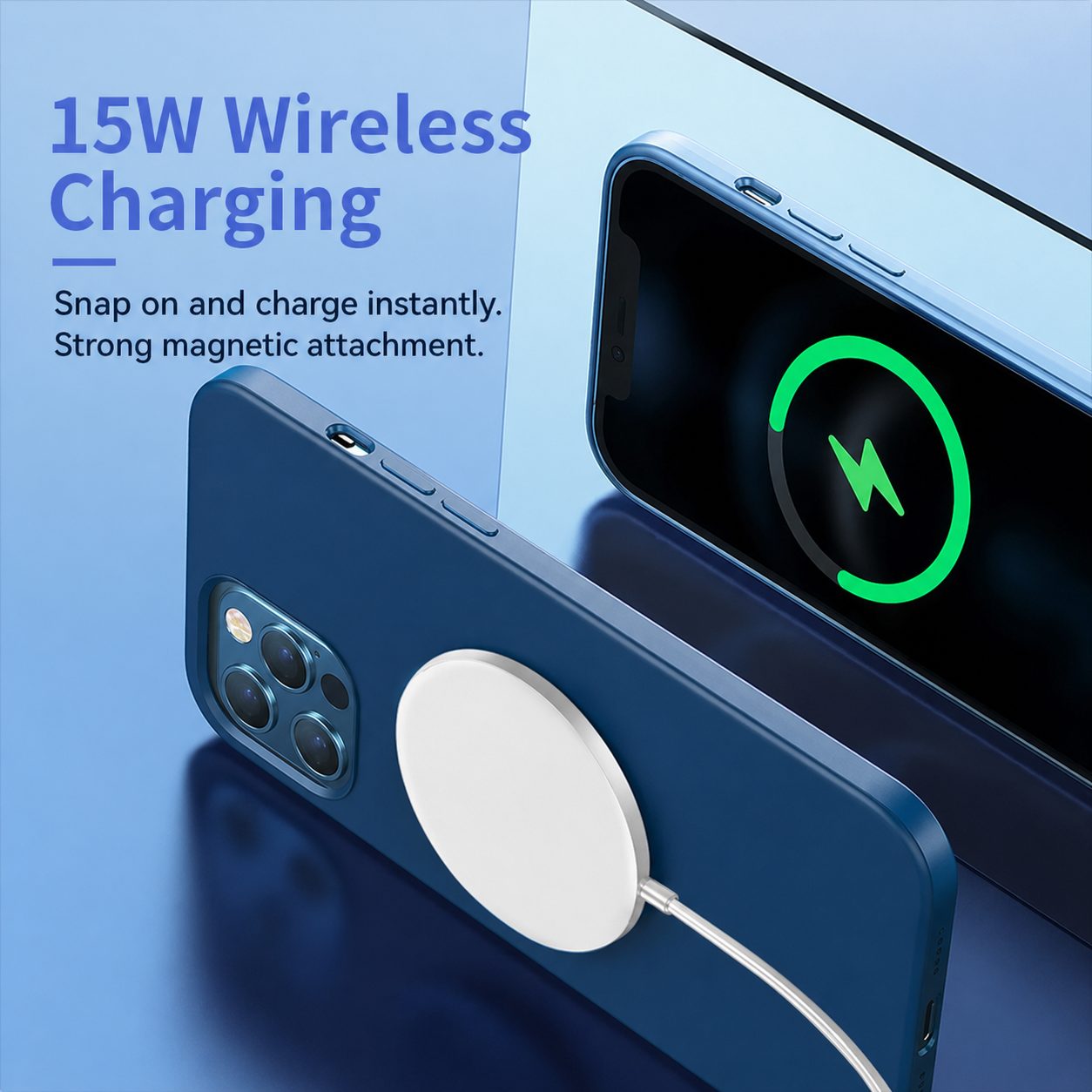PD 15W Magnetic Wireless Charger 3