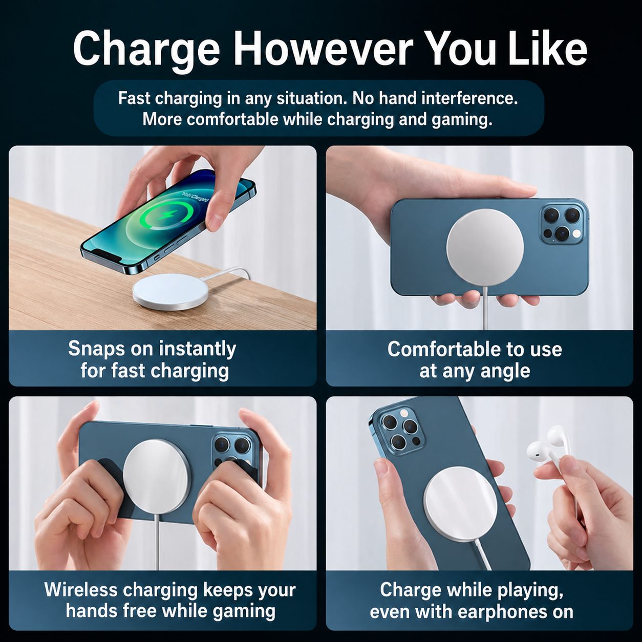PD 15W Magnetic Wireless Charger 4
