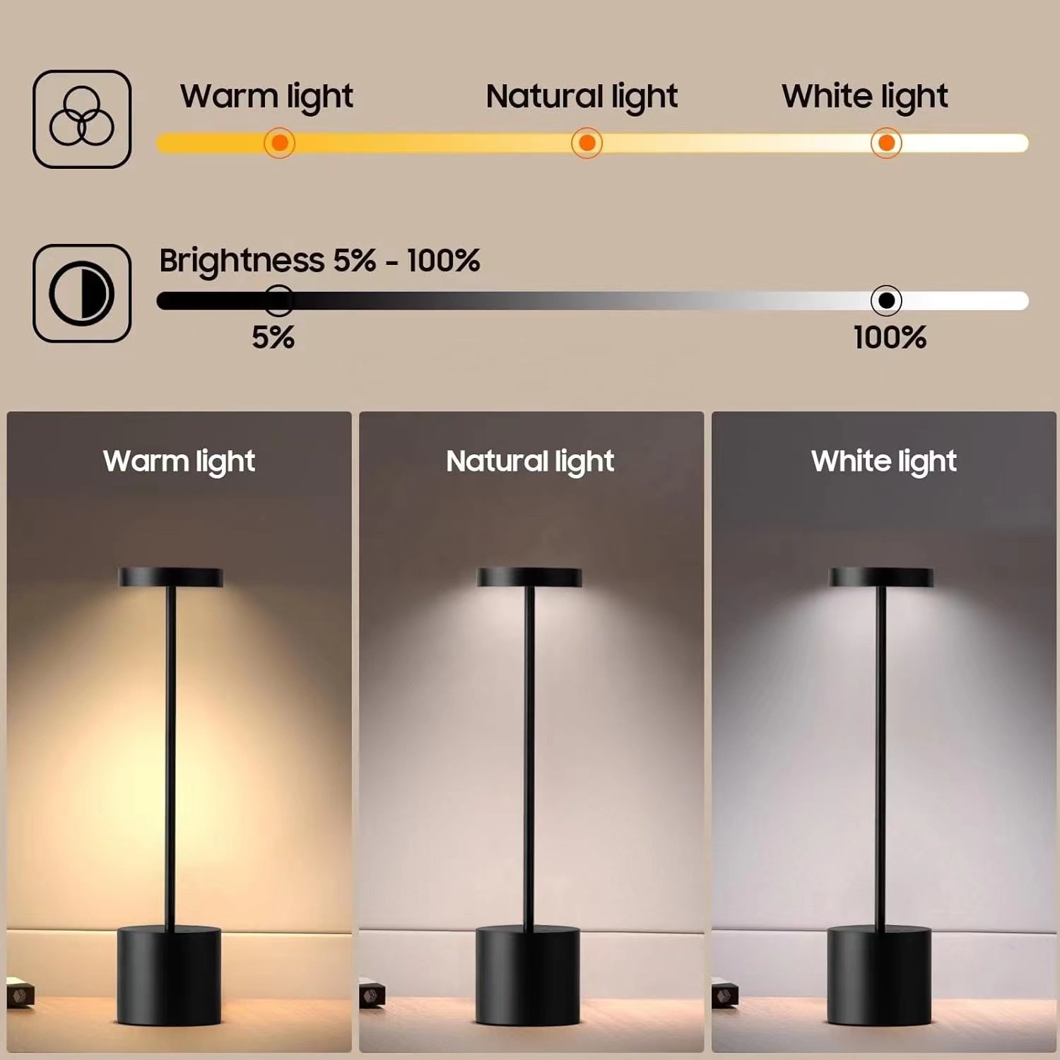 Metal USB LED Desk Lamp 2