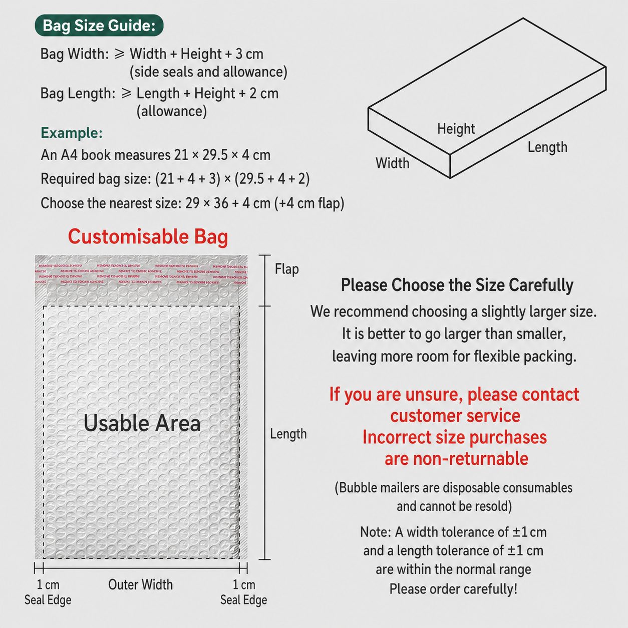 Matte Bubble Mailer Bags 4