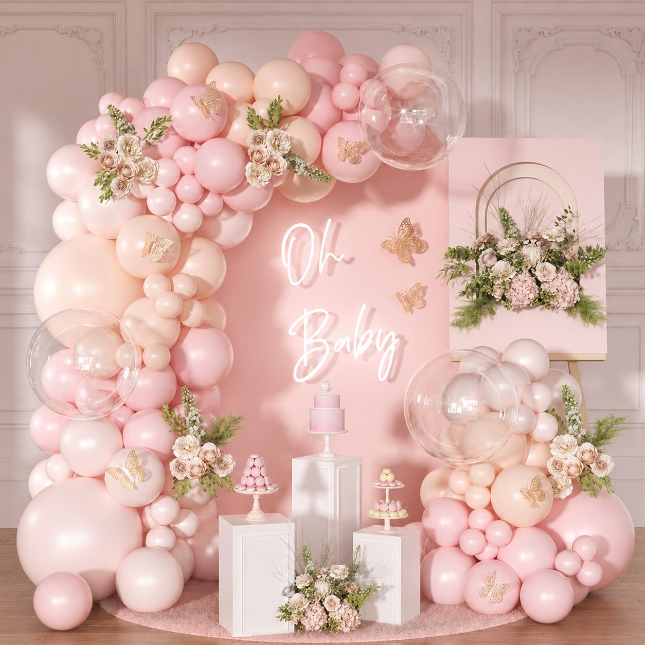Dusty Blue Balloon Garland Kit 2