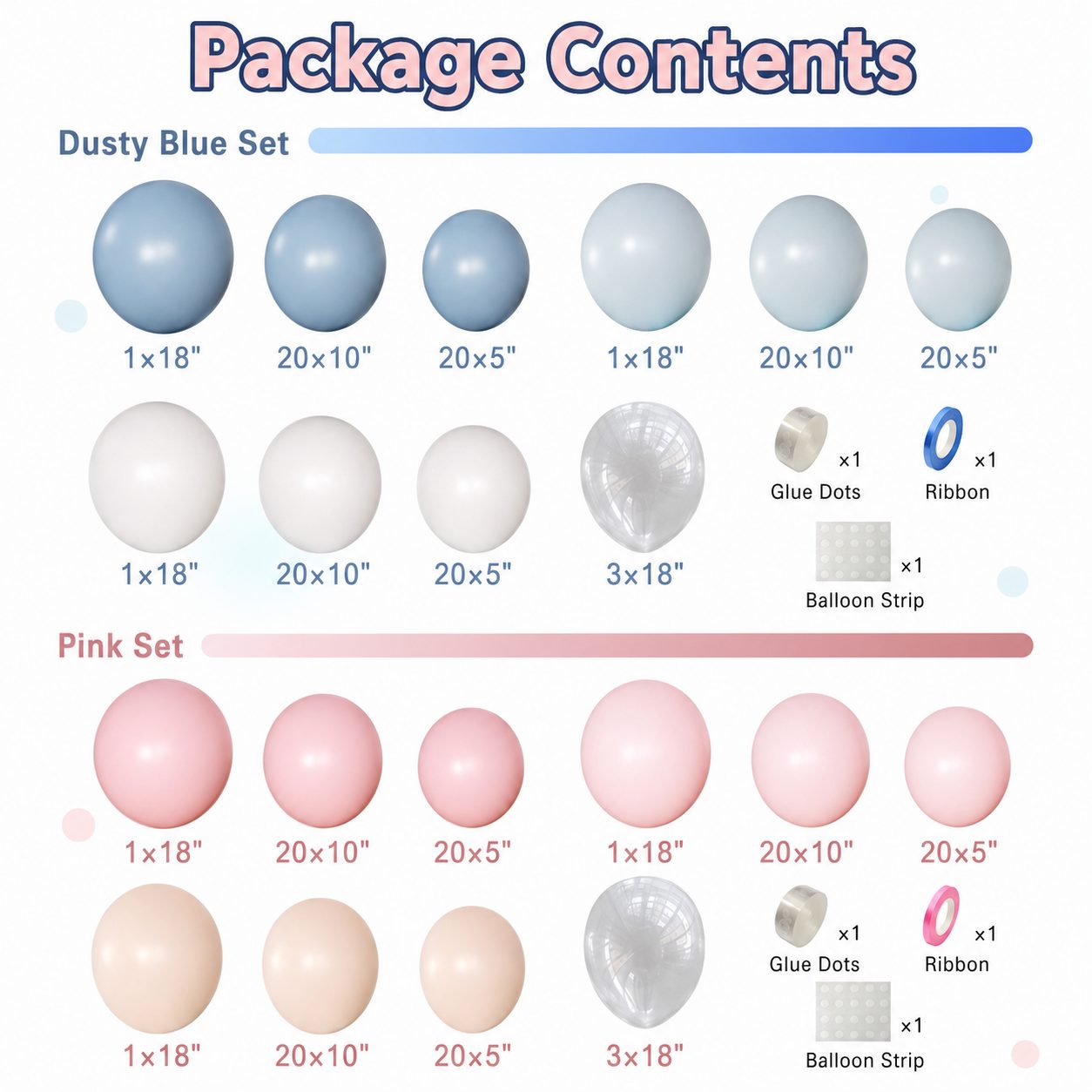 Dusty Blue Balloon Garland Kit 3