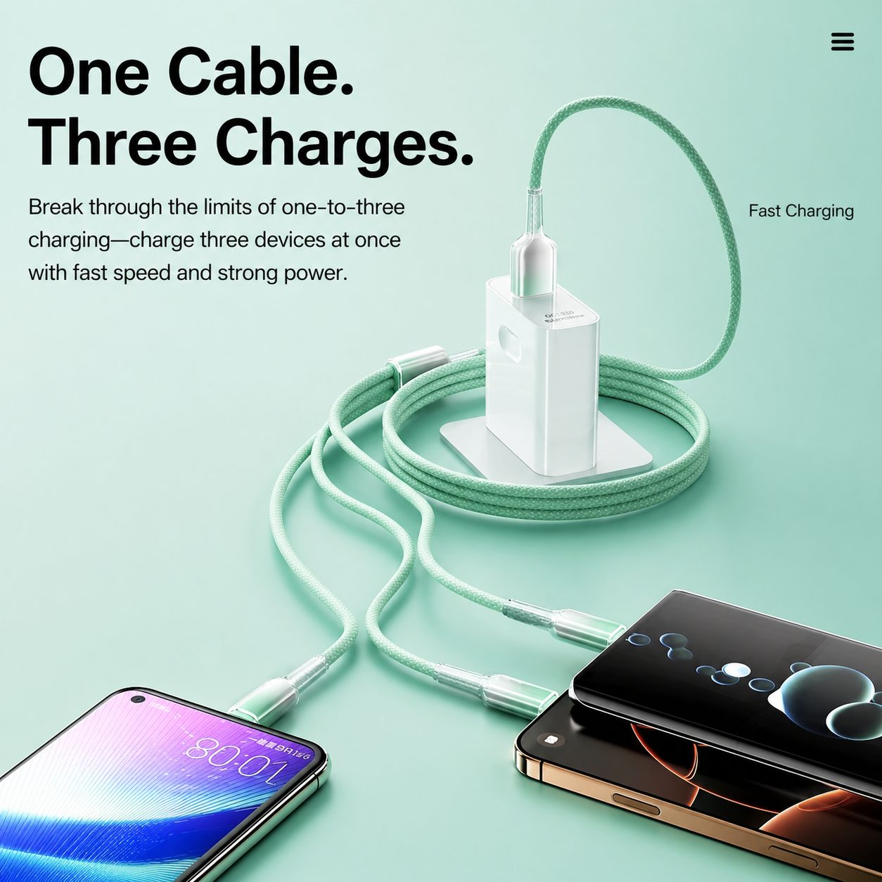 Gradient Fast Charging Cable – Connector & Length Options 3