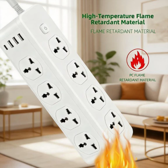 3000W Tower Extension Socket with USB Ports 4