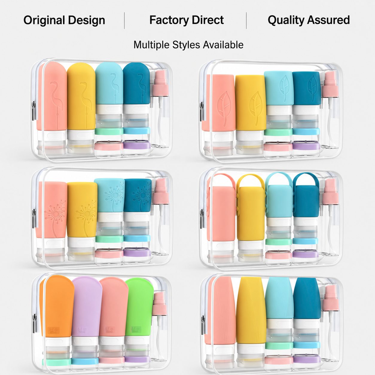 17-Piece Silicone Travel Bottle Set 2