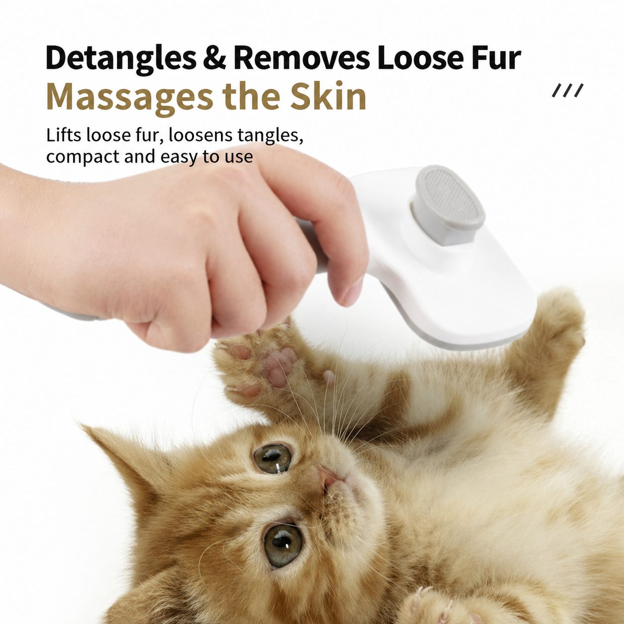 One-Click Pet Slicker Brush 3