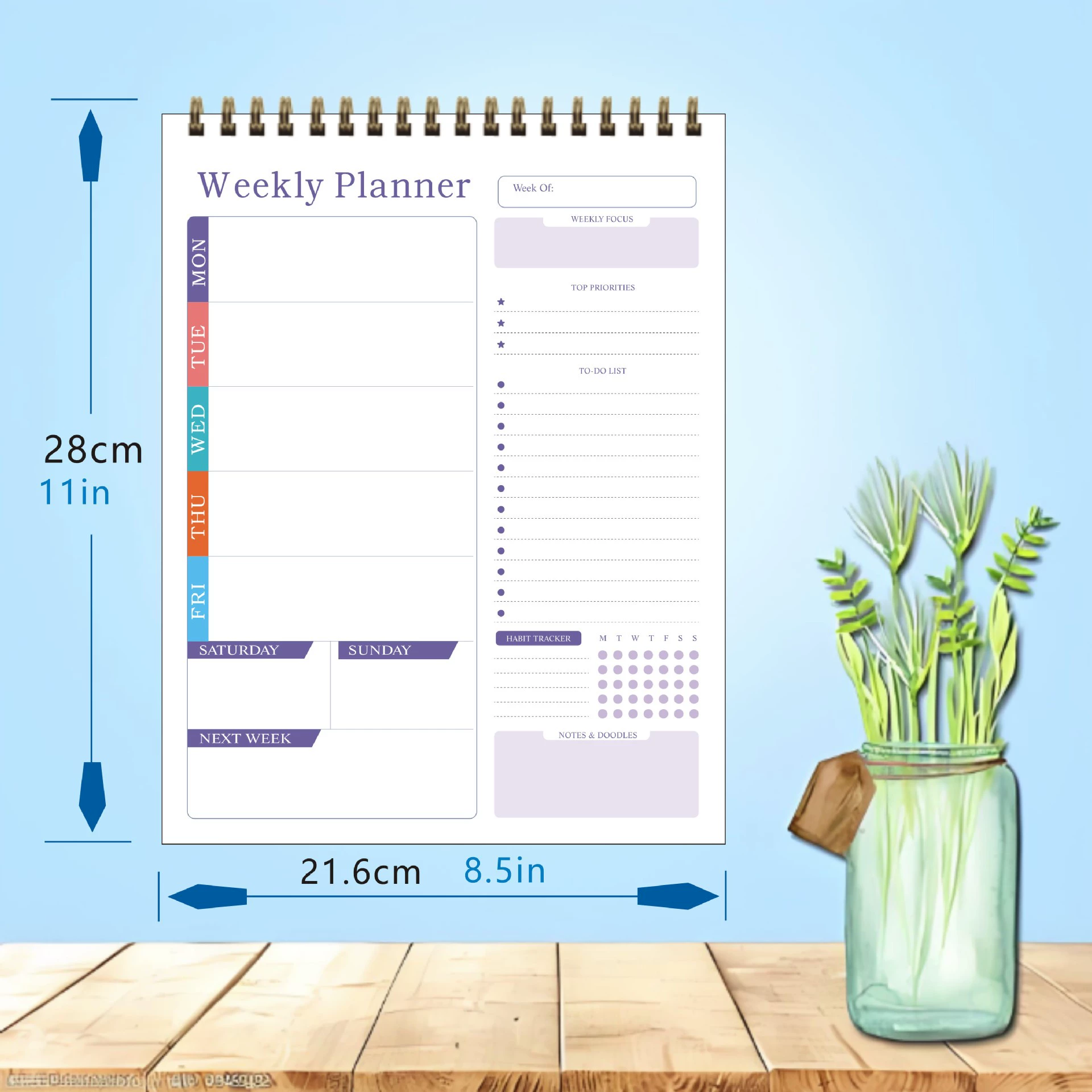 A4 Undated Weekly Planner Notepad 3