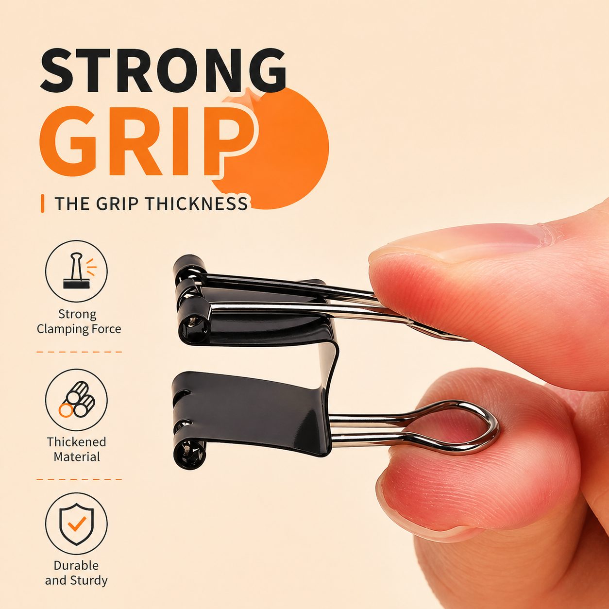 Metal Binder Clips Assorted Sizes 3