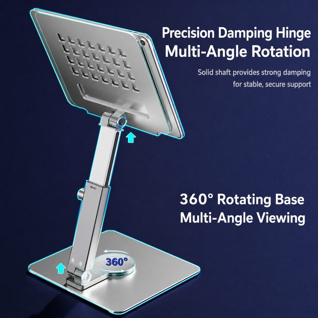 Rotating Foldable Aluminium Tablet Stand 4