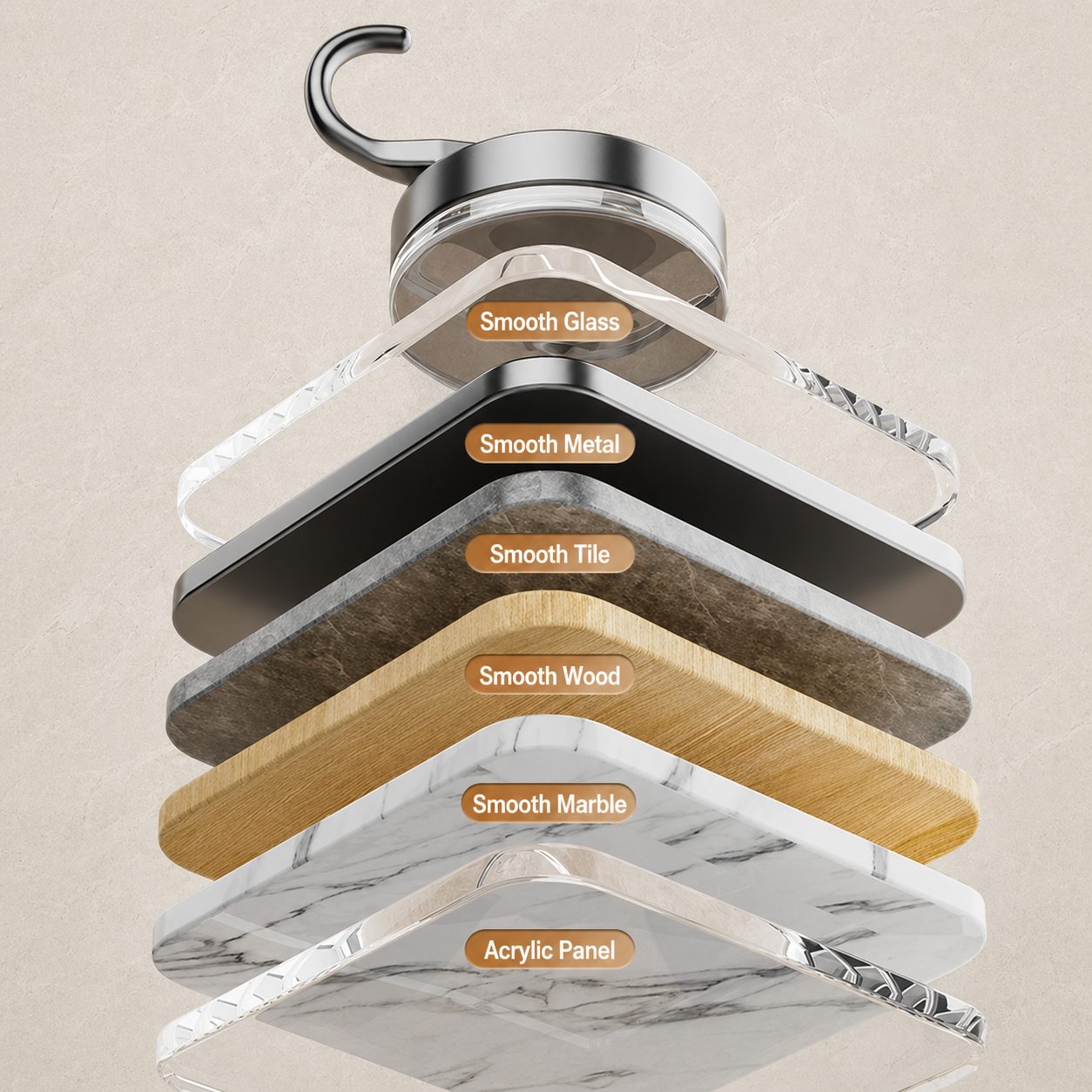 Round Self-Adhesive Wall Hooks 6
