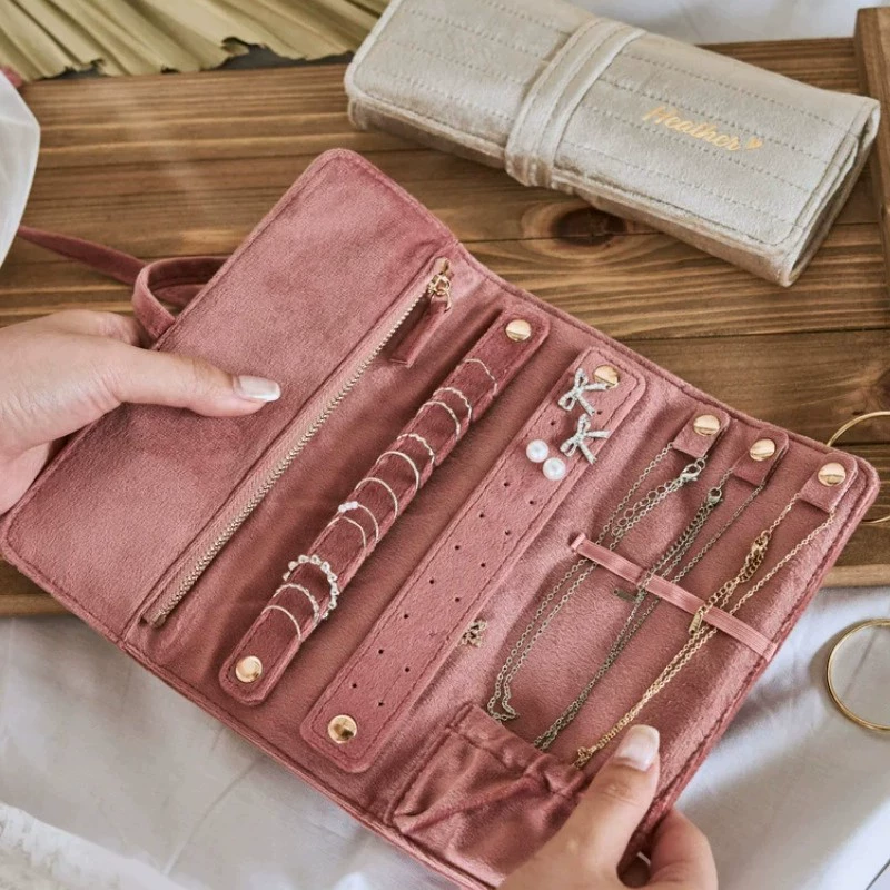 Minimalist Travel Jewellery Roll Organiser 2