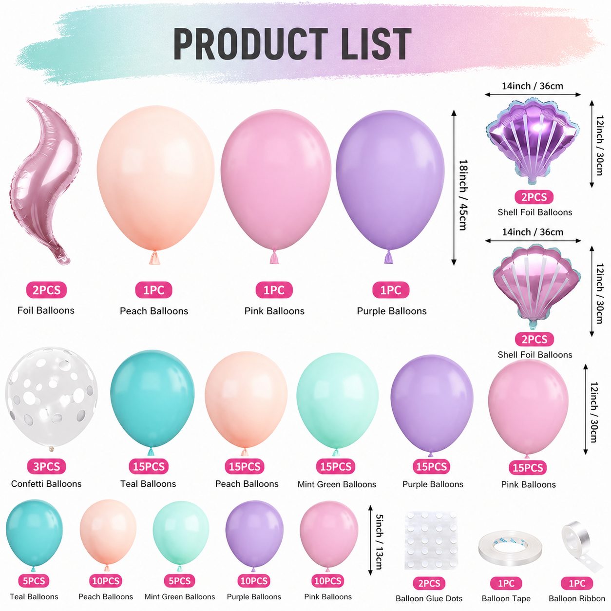 Mermaid Party Balloon Set 2