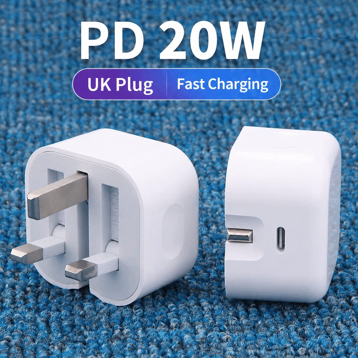 20W UK Plug Fast Charger – 3 Variant Set 2