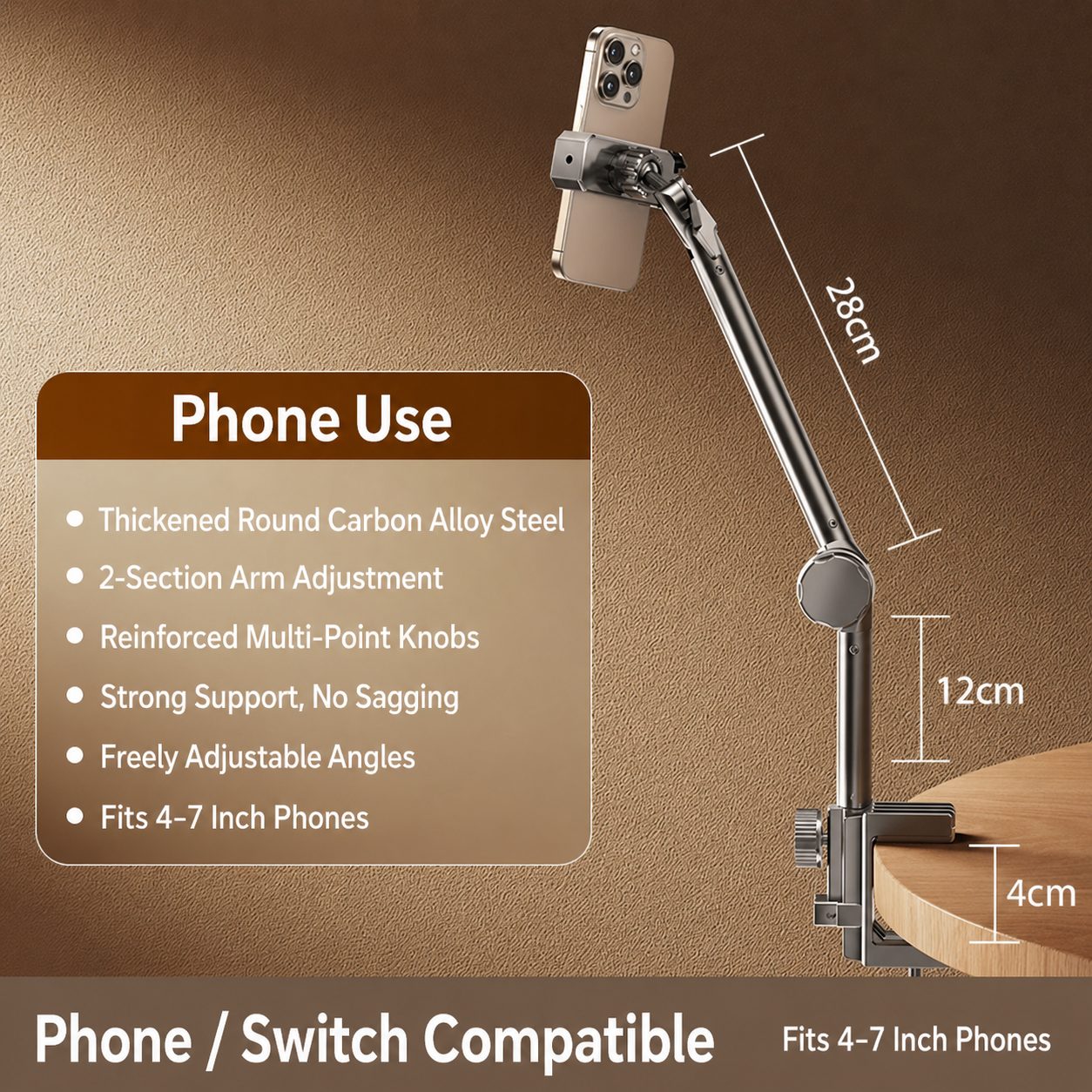 Flexible Bedside Phone & Tablet Holder 3