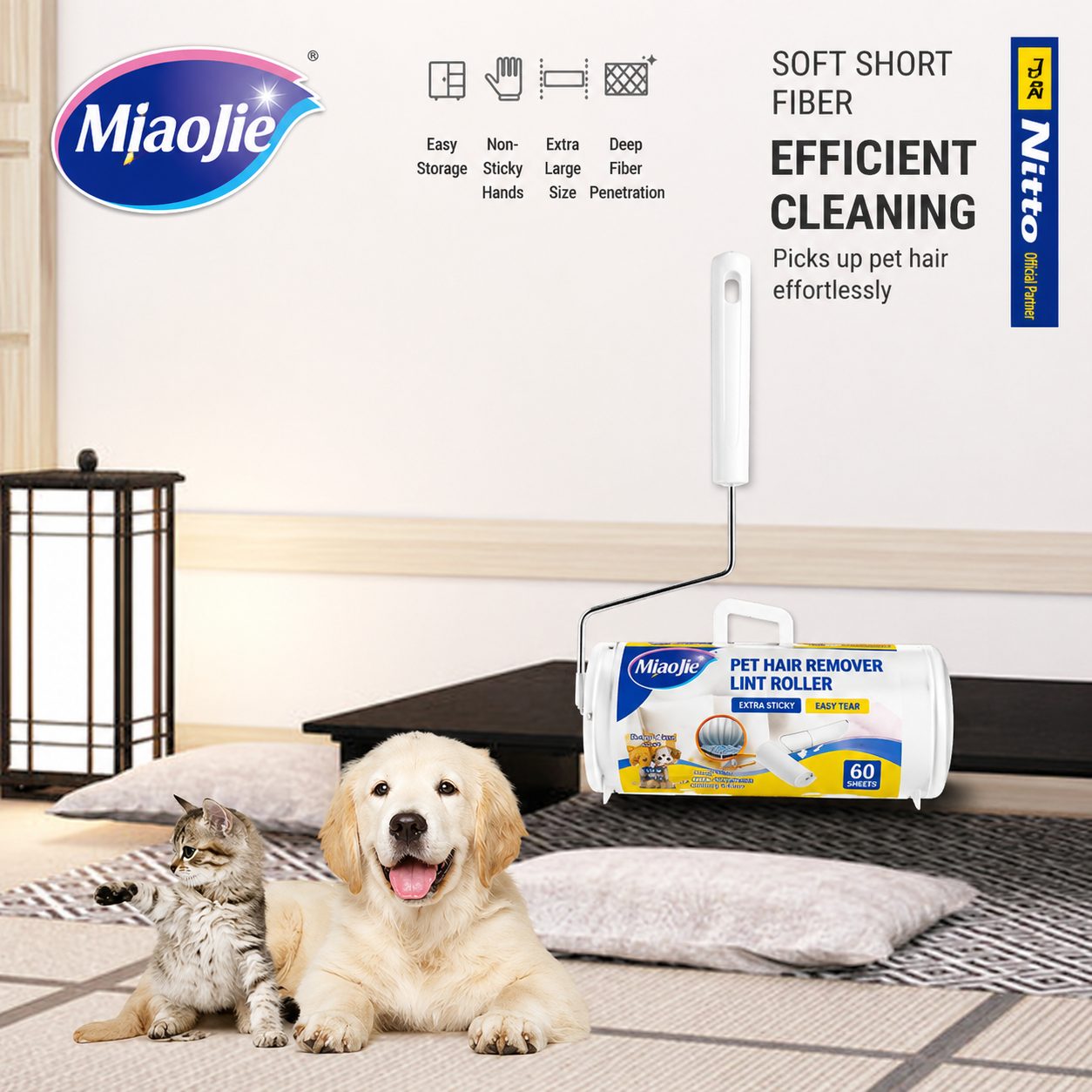Tear-Off Lint Roller with Refills 3