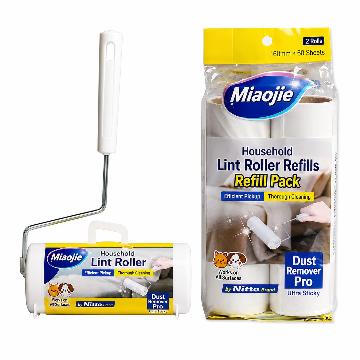 Tear-Off Lint Roller with Refills 2