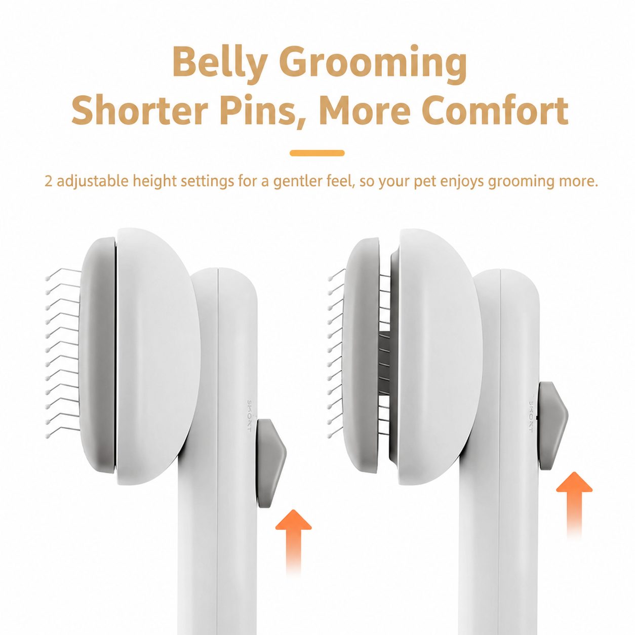 Pet Grooming Brush with Hair Release Button 4