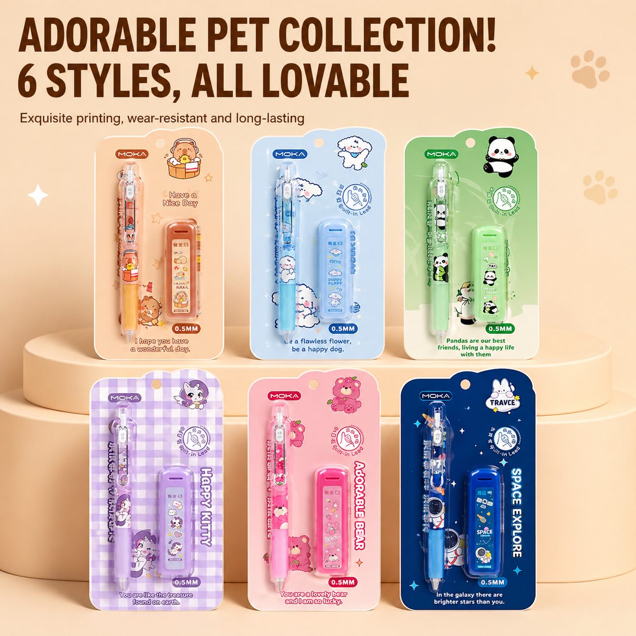 Cute 0.5mm Mechanical Pencil Set 2