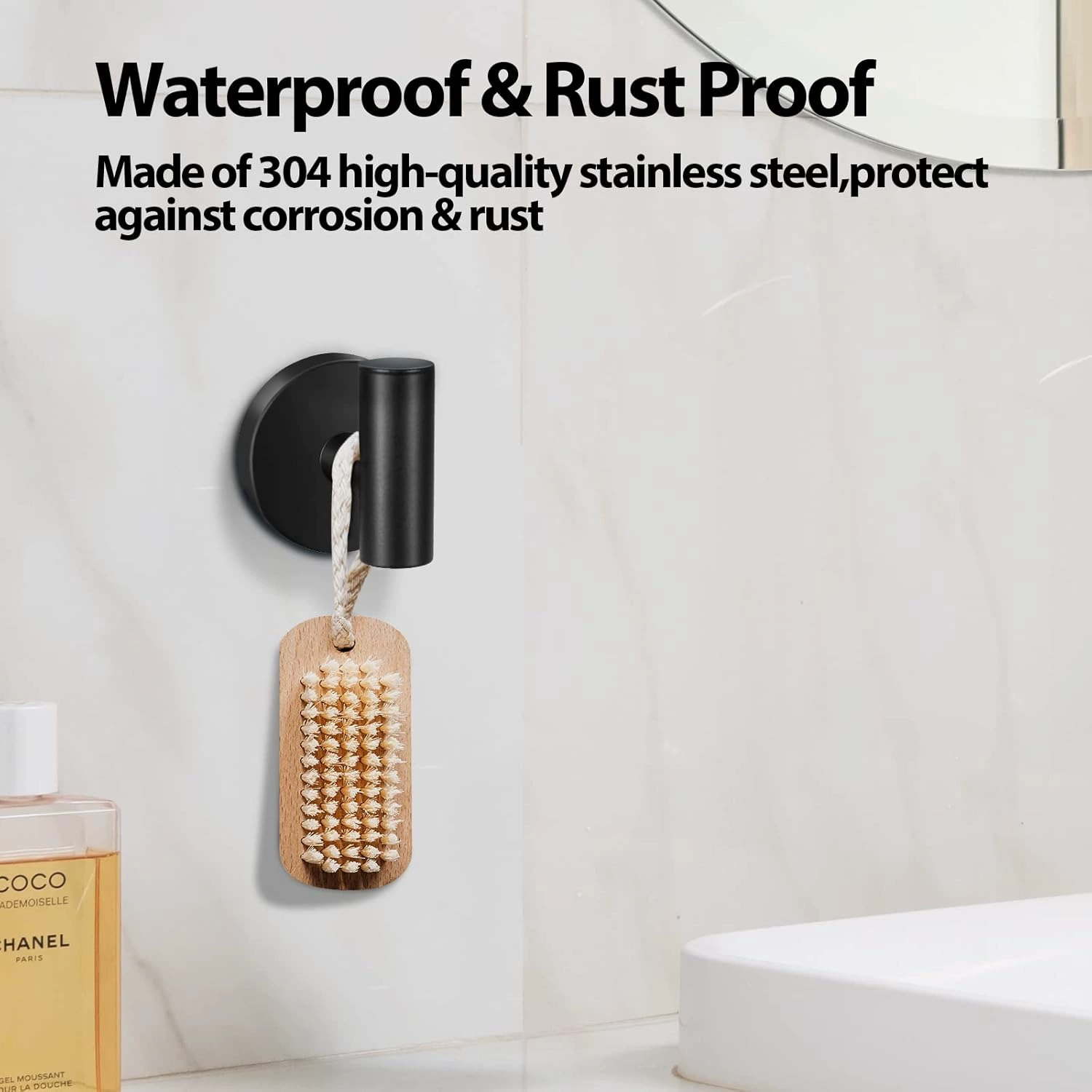 Stainless Steel Self-Adhesive Towel Hooks 5