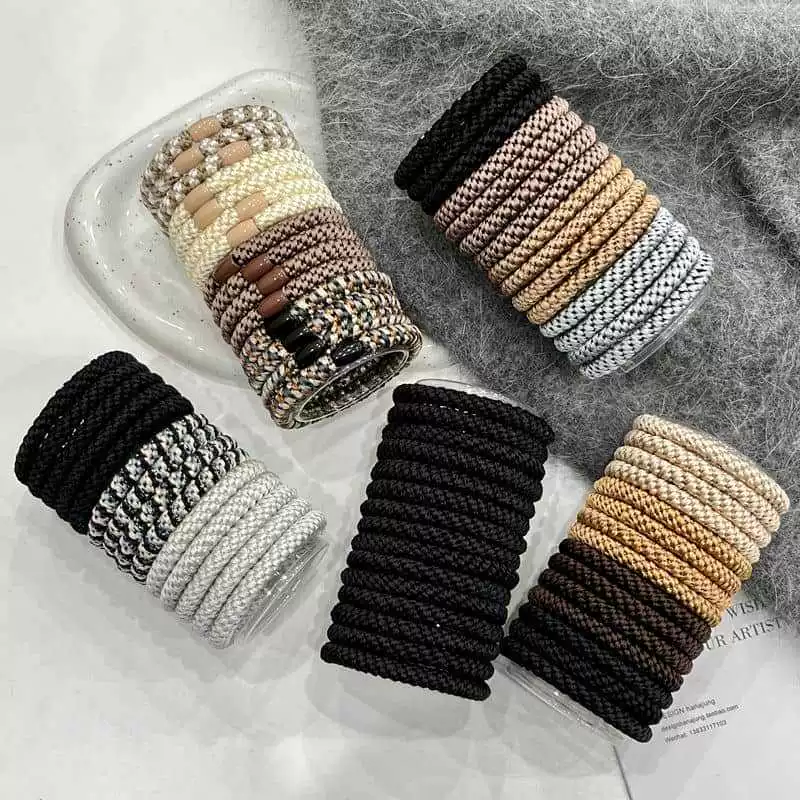 Elastic Hair Ties Tub Set – 15 pcs 4