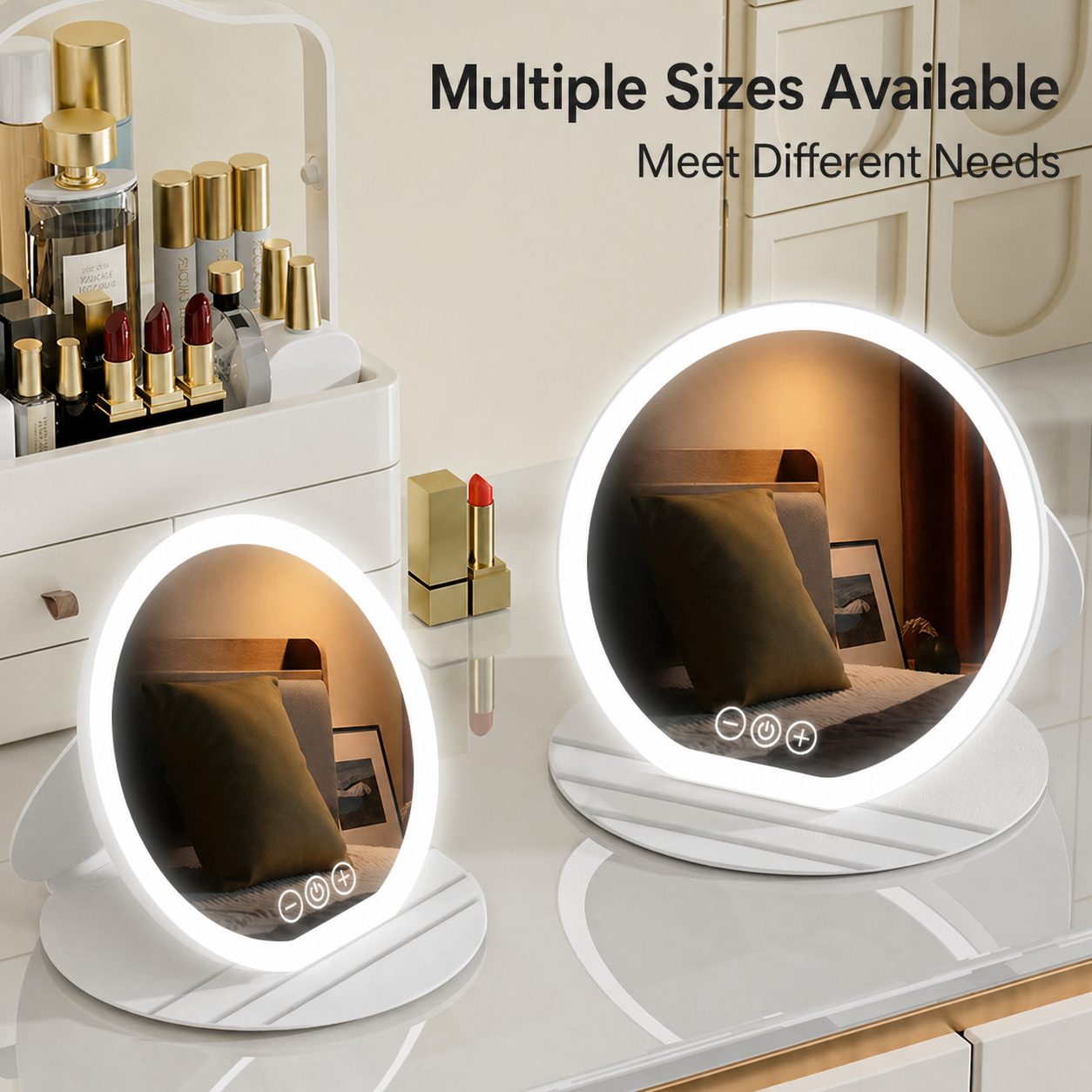 Rechargeable 3-Colour LED Makeup Mirror 2