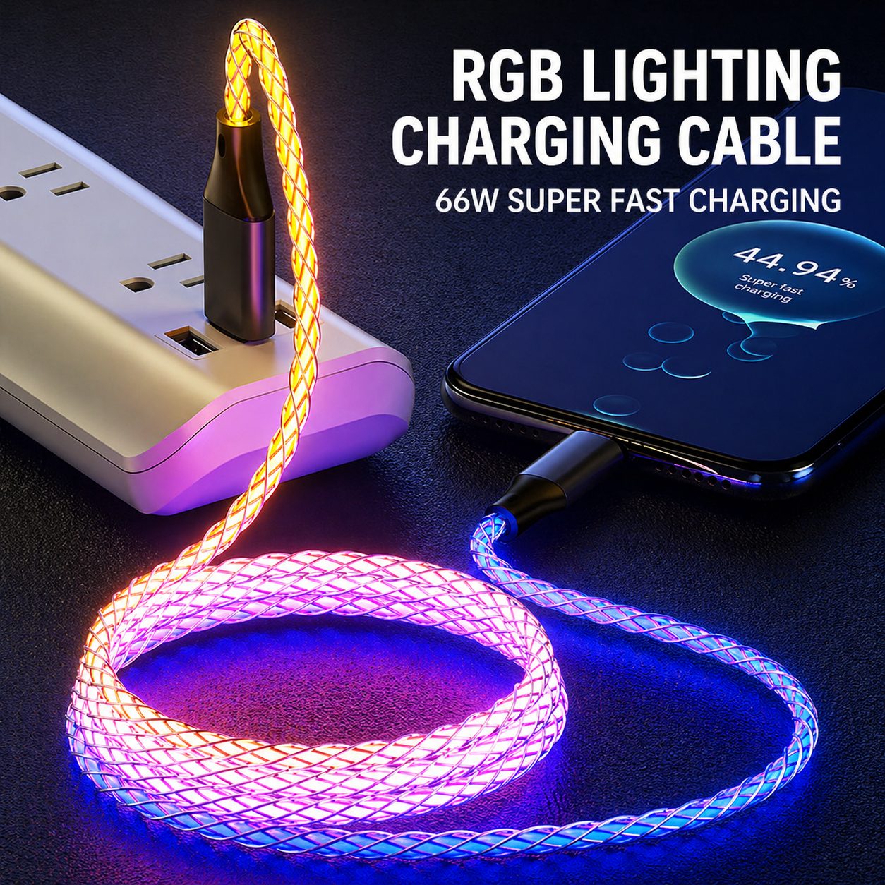 RGB Light-Up Fast Charging Cable – Connector Options 4