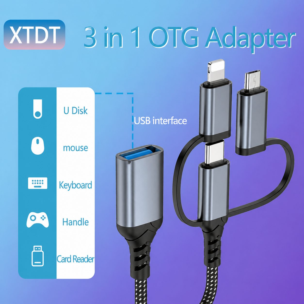 3-in-1 OTG USB Adapter Cable 2