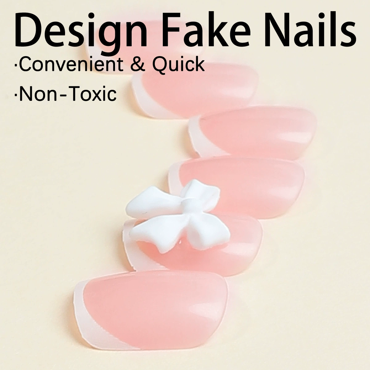Mixed Design Press-On False Nail Set 4
