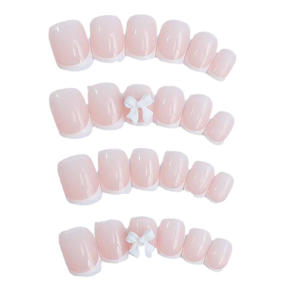Mixed Design Press-On False Nail Set 6